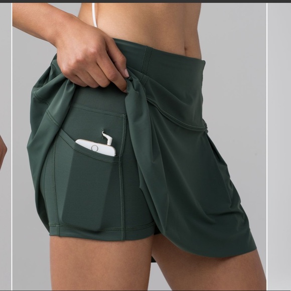 Lululemon Skort Lost in Pace Skirt Dark Forest Green - Picture 7 of 9